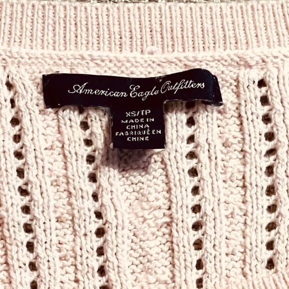 AMERICAN EAGLE 🦅 Pink Cable Knit Women’s Sweater XS - Picture 4 of 11